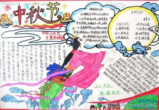 中秋节简笔画，教你画出月宫里的嫦娥