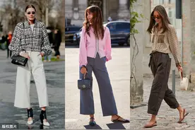 小个子不适合穿阔腿裤？那是长度不对，选七分裤的长度显高又百搭图片