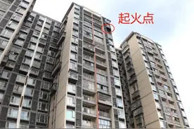 “嘭！”达州江湾城安置小区15楼突发大火图片