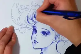 大神教你如何快速画长发美女，像这样画，实在是太漂亮了！视频封面