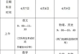 江苏2016年高考科目及时间安排公布图片