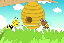 寓言故事：黄蜂和蜜蜂争夺分蜂蜜，聪明的裁判终于做出了正确的判断，因为黄蜂的好吃懒做不愿意劳动输了比赛视频封面