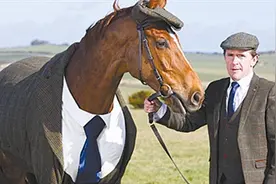 英国骑师为赛马穿上西装 费工费料但像模像样图片