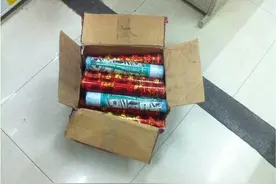呼和浩特机场安检查获货物中夹带手持礼花筒图片