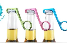 解放双手：创意单手啤酒开瓶器图片