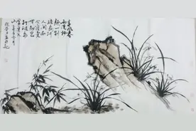 江南十月风物好，且蘸秋色画兰草图片