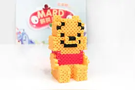 立体维尼小熊拼豆豆手工教程图纸 加送情侣爱心拼豆图片