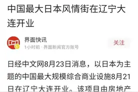 大连开业中国最大日本风情街，啥操作？图片