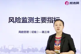 银行职业资格考试｜风险监测主要十大指标（二）视频封面