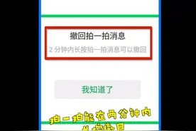 微信拍一拍可撤回，且对方不会收到提醒！网友：再也不怕手滑了图片