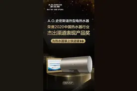 A.O.史密斯金圭内胆电热水器获中国家电网“杰出渠道表现产品奖”图片