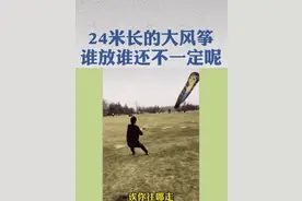 大风加持 青岛小伙放24米风筝差点上天！图片