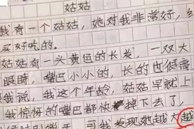 小学生写“亲属作文”，对姑姑的形容相当真实，审美观很“通透”图片
