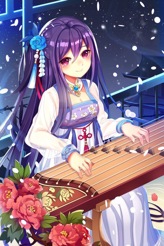 唯美国漫风格《三国罗曼史》游戏卡牌高清原画 女性版三国人物欣赏