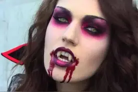 万圣节恐怖女鬼妆容打造技巧图片