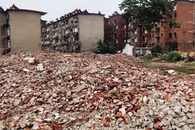 真好！拆迁区周围的垃圾山终于不见了图片