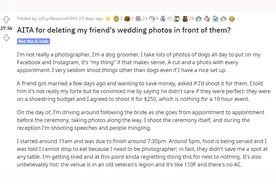 新郎不让婚礼摄影师吃饭，她删光照片直接走人，外国网友吵翻了图片