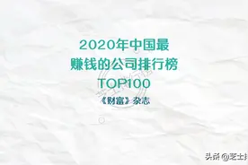 2020年中国最赚钱的公司排行榜TOP100图片