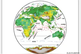 东西半球地形洋流图图片