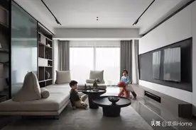 餐厅客厅厨房一体化大横厅设计，这个家的空间多了一倍不止图片