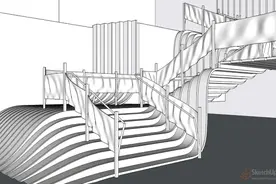 最浪的奇葩楼梯建模，SU依然轻松搞定？图片