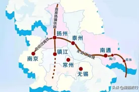 北沿江高铁线路图，宁扬泰通沪图片