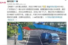 神操作！货车撞上限高架，把自己“弹射”出去了图片