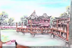 52岁老爸用女儿名牌绝版口红，画出了上海豫园……网友满屏弹幕亮了图片