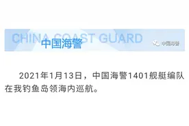 中国海警舰艇编队在我钓鱼岛领海巡航图片