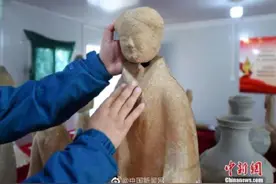 重磅！洛阳首次发现完整西汉陶仕女俑图片