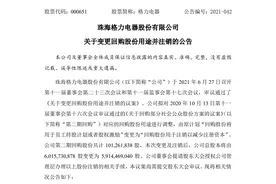 突发！格力电器变更逾1亿股回购用途，全部注销！董明珠首次现身，回应30亿员工持股计划！高瓴也表态了图片