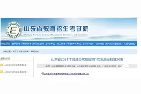 快来查询！山东省2021年普通类常规批第1次志愿投档情况表来啦图片
