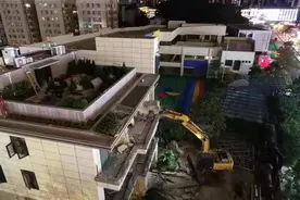 部门通报：深圳幼儿园地下建游泳池等设施属违建，正在拆除图片