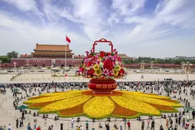 花团锦簇迎国庆图片