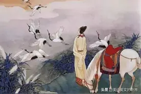 《赠汪伦》“忽闻岸上踏歌声”，为何不用“唱歌”？读懂知李白牛图片