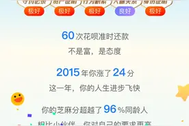 支付宝芝麻信用分数大比拼图片