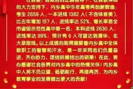 喜报！南阳西三县高考成绩惊艳！清北过线数：西峡8-内乡6-淅川10图片