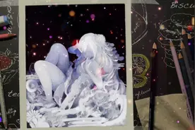 画一个极致光感的透明小姐姐