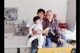 今天去看太爷爷，88岁抗美援朝功臣，祖孙四代在一起其乐融融