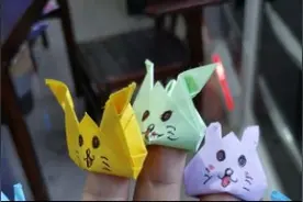 孩子超爱玩的猫咪指甲套折法教程