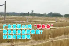 广东发现45吨“假粉条”，粉条是食品胶做的？又该如何辨别呢？视频封面