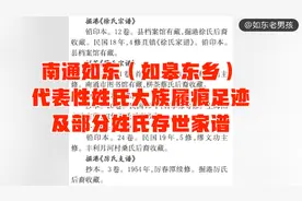 南通如东（如皋东乡）代表性姓氏大族履痕足迹及部分姓氏存世家谱视频封面