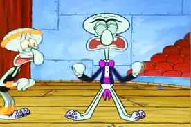 章鱼哥坑了海绵宝宝自己获得跳舞比赛冠军，结果是为帅章鱼伴舞