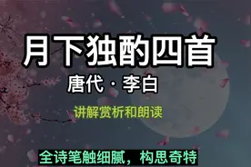 月下独酌四首 唐代 李白 月下独酌四首讲解赏析和朗读