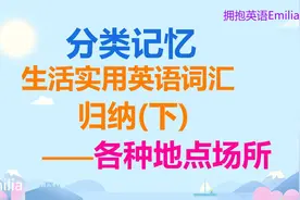 分类记单词，地点类英文单词，生活实用英语词汇，英语学习方法视频封面