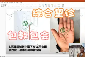 手掌5线深长到中指下方代表用心用脑过度易患心脑血管疾病视频封面