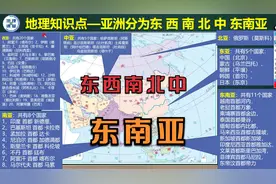 地理知识点——亚洲按方位分为东、西、南、北、中和东南亚.