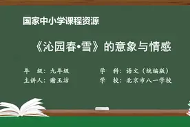 统编版语文九年级上册 01《沁园春·雪》的意象与情感