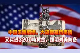 中国未雨绸缪，大规模减持美债，又买进3200吨黄金，摆明对美防备视频封面