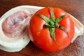 一块五花肉，一个西红柿，教你做汆水丸子，鲜嫩味美，汤汁都喝完